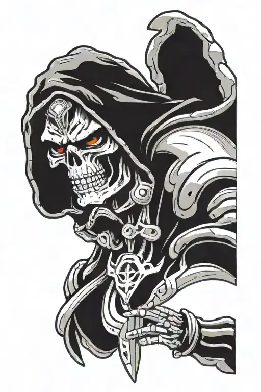 skeletor tattoo design idea