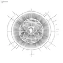 golden ratio Fibonacci vitruvian man and earth water fire air tattoo design idea