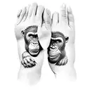 Gorila con guantes de boxeo  tattoo design idea