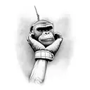 Gorila con guantes de boxeo  tattoo design idea