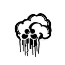 mushroom cloud skull inside  tattoo design idea