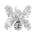 ankle bracelet with initials DN, GL, NM, NH tattoo design idea