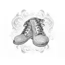 ankle bracelet with initials DN, GL, NM, NH tattoo design idea