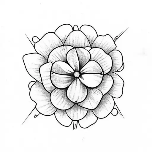 3 longs stemmed flowers, christian cross, shamrock tattoo design idea