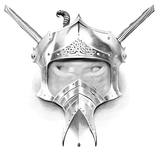 medieval armor tattoo design idea
