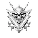 medieval armor tattoo design idea