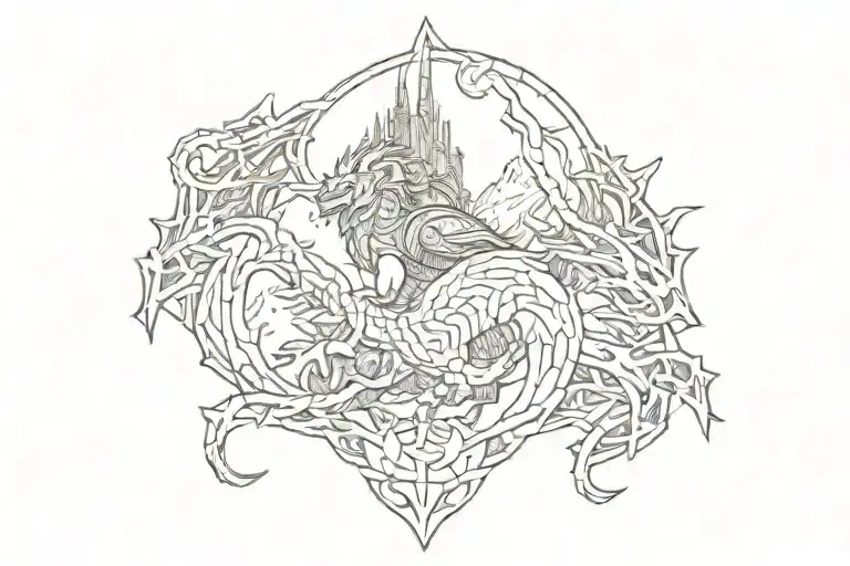 Skyrim tattoo design idea