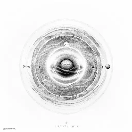 lengthwise solar system that transitions to a gradient of pure black tattoo design idea