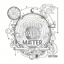 mind over matter tattoo design idea