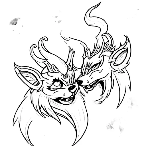 tattoo para parejas de kindred league of legends  tattoo design idea