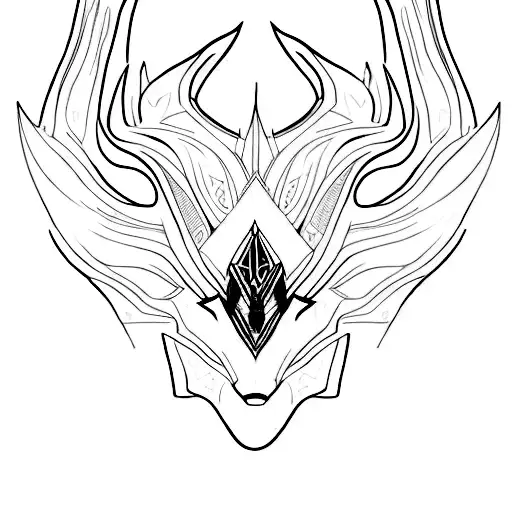 Kindred's Mask tattoo design idea