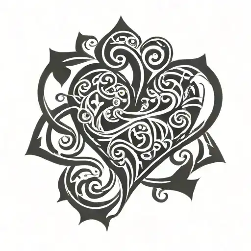 heart, infinity symbol tattoo design idea