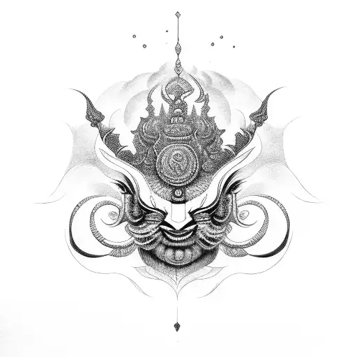 Kal bhairav god tattoo design idea