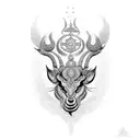 Kal bhairav god tattoo design idea
