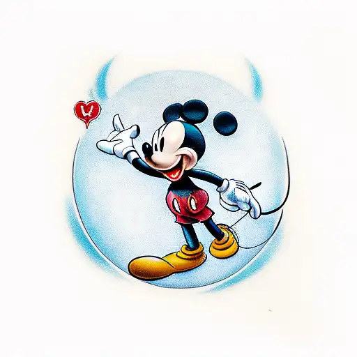 mickey mouse tattoo design idea