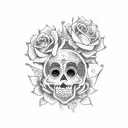 sugar candy skull  sisney tattoo design idea