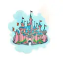 Disney castle  tattoo design idea