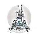 Disney castle  tattoo design idea