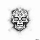 sugar candy skull  tattoo design idea