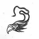 Eagle and snake tattoo design idea