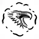 Eagle and snake tattoo design idea