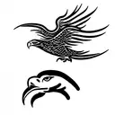 Eagle and snake tattoo design idea
