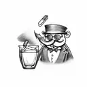 computer, mr. monopoly, bartender tattoo design idea