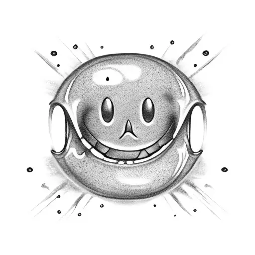 melting smiley faces tattoo design idea