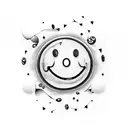 melting smiley faces tattoo design idea