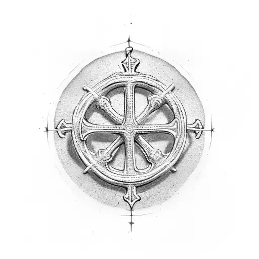 cross and anchor tattoo design idea