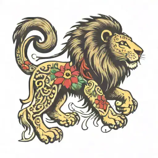 crux, romania, lion wearing tattoo design idea