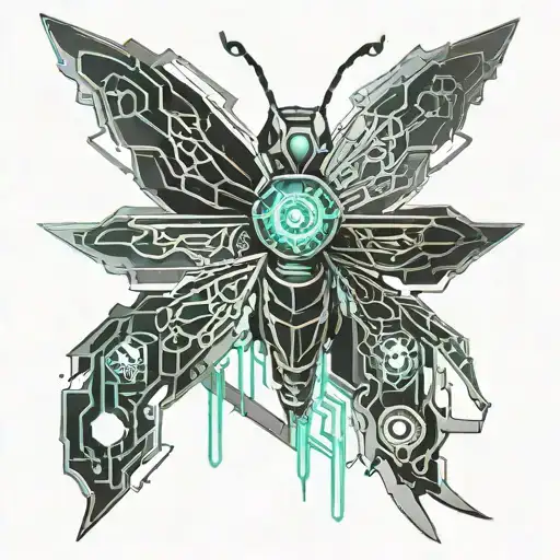 grasshopper angel tattoo design idea