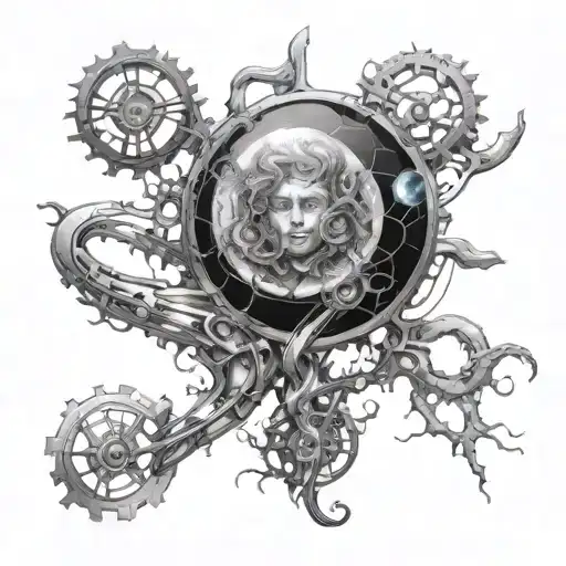 astral birth map tattoo design idea