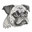 pug dog tattoo design idea