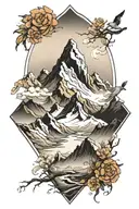 mount everest landscape created tattoo design idea