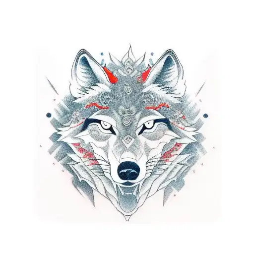 alpha wolf tattoo design idea