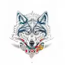 alpha wolf tattoo design idea