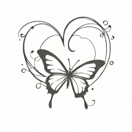 A butterfly with a semi colon butterfly tattoo design idea