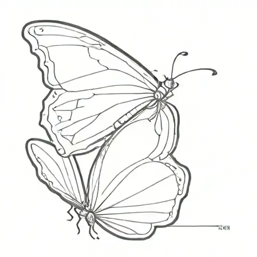 A butterfly with a semi colon butterfly tattoo design idea