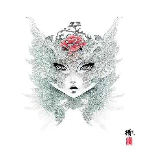 nude waifu tattoo design idea