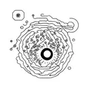 LSD molecule with an eye  tattoo design idea