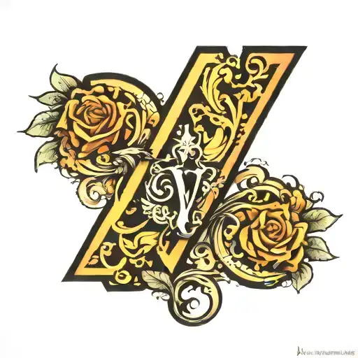 key hole with the letter v shaped fineline tattoo design idea