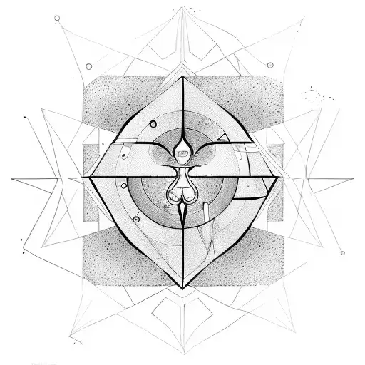 creation of man in golden ratio spiral tattoo design idea