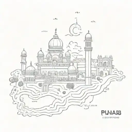 punjab map tattoo design idea
