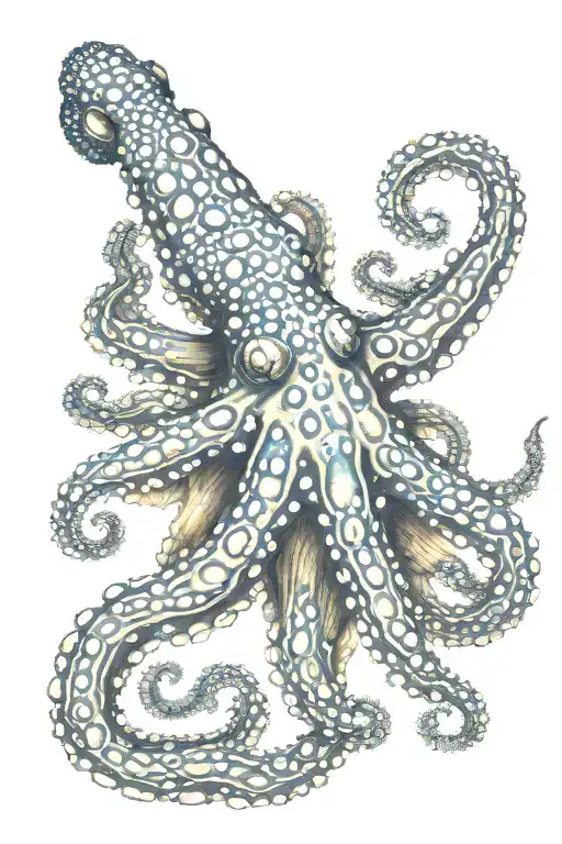 blue ringed octopus tattoo design idea