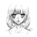 ayanami rei, angry, face tattoo design idea