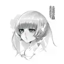 ayanami rei, angry, face tattoo design idea