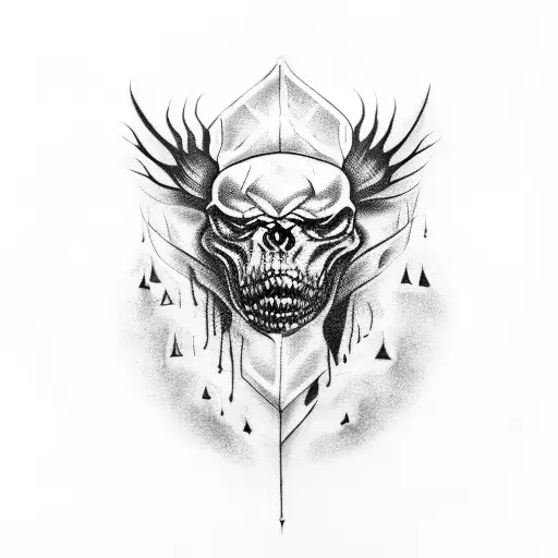 dark mark from harry potter tattoo design idea