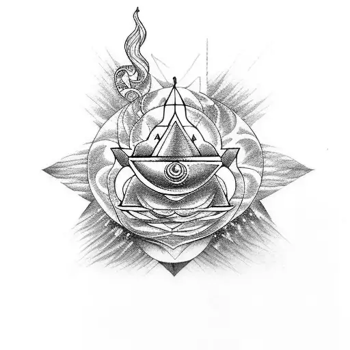 10, 1996, rose, Pisces, infinity love, mountain, Lord Shiva, and water tattoo design idea