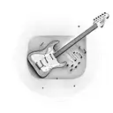 electric guitar but the bridge is turned into a keyboard tattoo design idea